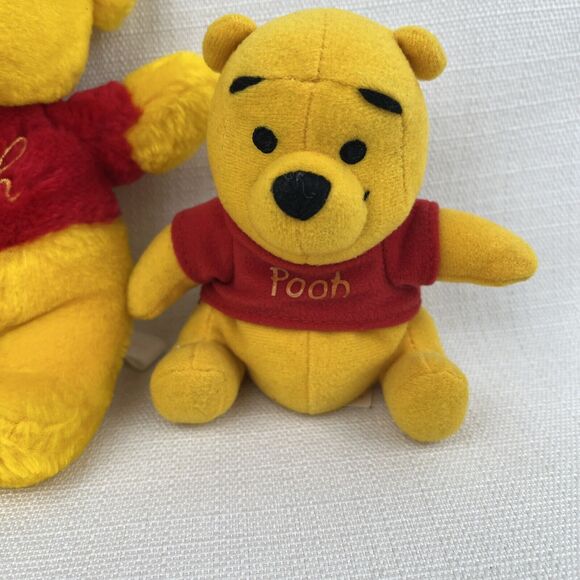 Vintage Sears & Disney Rattle Winnie the Pooh Plush Stuffed Animal Toy Lot Of 2 - Picture 3 of 11